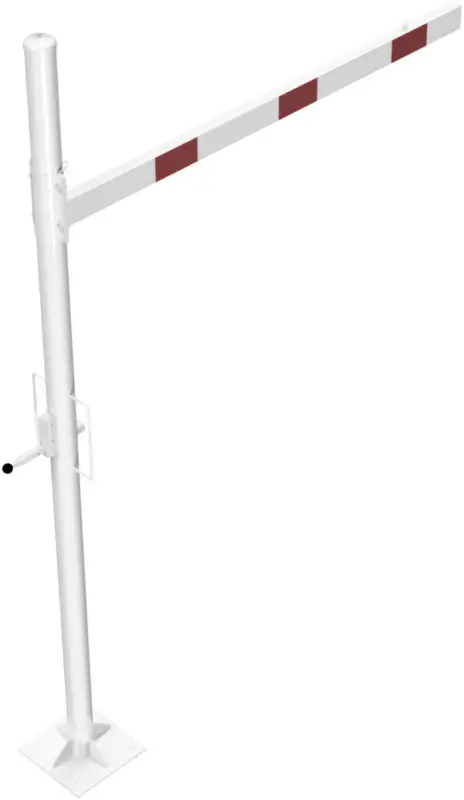 Sonderaktion Schake Höhenbegrenzer variabel - 1 Drehpfosten Stahl ODV Ø 102 mm weiß rot - 2000 mm