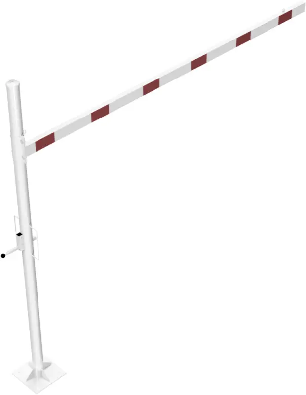 Meistverkauft Schake Höhenbegrenzer variabel - 1 Drehpfosten Stahl ODV Ø 102 mm weiß rot - 3500 mm