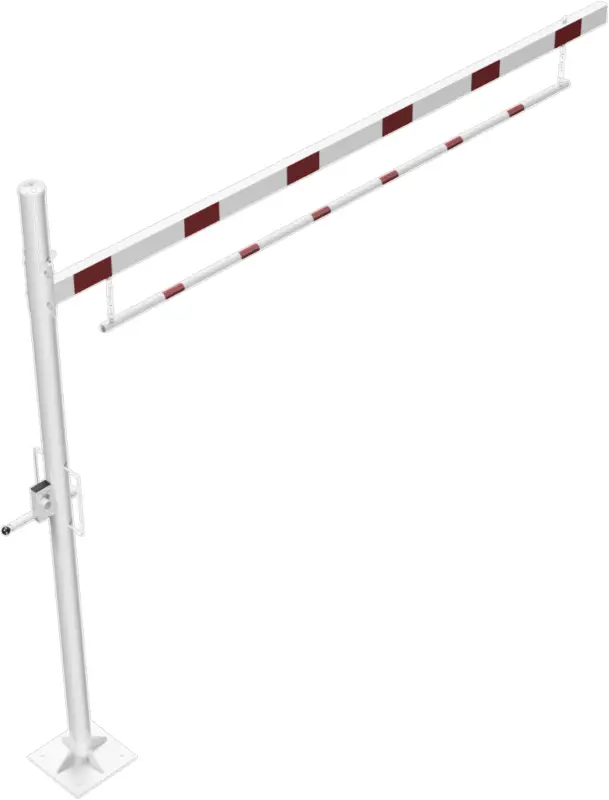 Meistverkauft Schake Höhenbegrenzer variabel - 1 Drehpfosten Stahl ODD Ø 102 mm weiß rot - 3500 mm