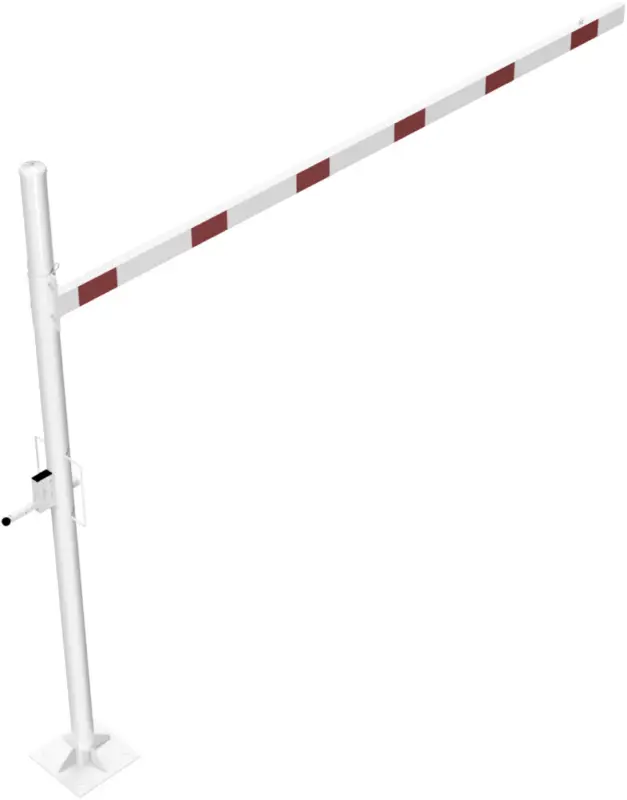 Sichere Zahlung Schake Höhenbegrenzer variabel - 1 Drehpfosten Stahl ODP Ø 102 mm weiß rot - 3500 mm