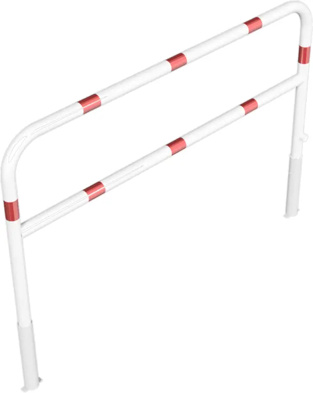 Angebot Schake Wegesperre Stahl mit Knieholm HD Ø 60 mm weiß rot - 2000 x 1400 mm