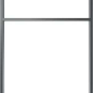 Ausverkauf Schake Anlehnbügel Stahl mit Querholm OE 80 x 20 mm anthrazit - 750 x 1200 mm