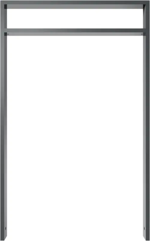Schake Anlehnbügel Stahl mit Querholm kleiner Abstand OE 80 x 20 mm anthrazit - 750 x 1200 mm Preisreduziert
