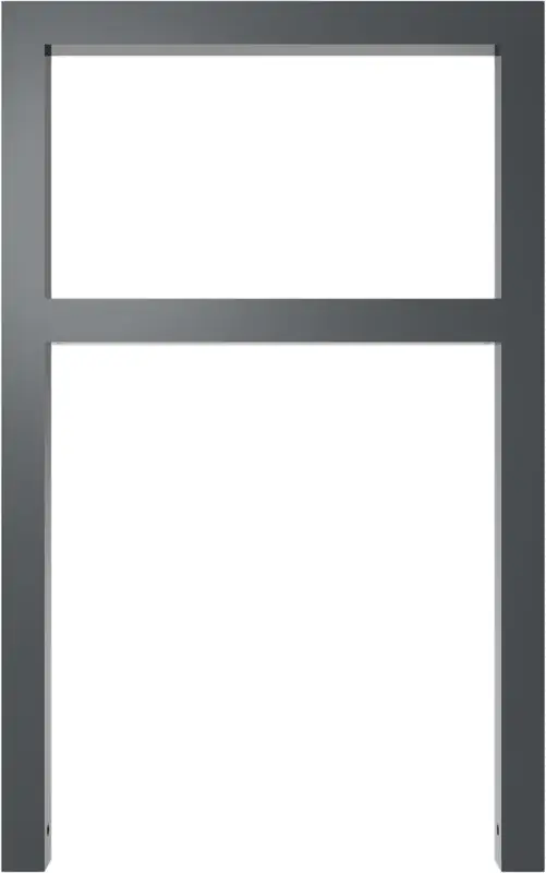 Wochenendangebot Schake Anlehnbügel Stahl mit Querholm OE 60 x 60 mm dunkelgrau - 750 x 1200 mm