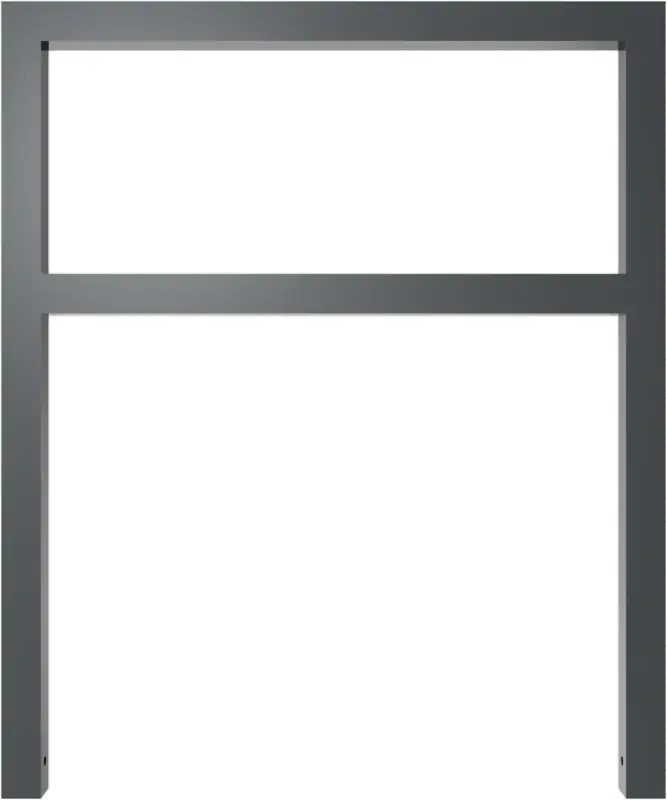 Bestpreis Schake Anlehnbügel Stahl mit Querholm OE 60 x 60 mm anthrazit - 1000 x 1200 mm