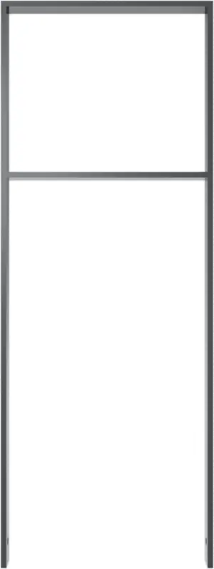 Neu Schake Anlehnbügel Flachstahl mit Querholm OE 50 x 12 mm anthrazit - 450 x 1200 mm