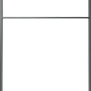 Zertifiziert Schake Anlehnbügel Flachstahl mit Querholm OE 50 x 12 mm schwarzbraun - 1000 x 1200 mm