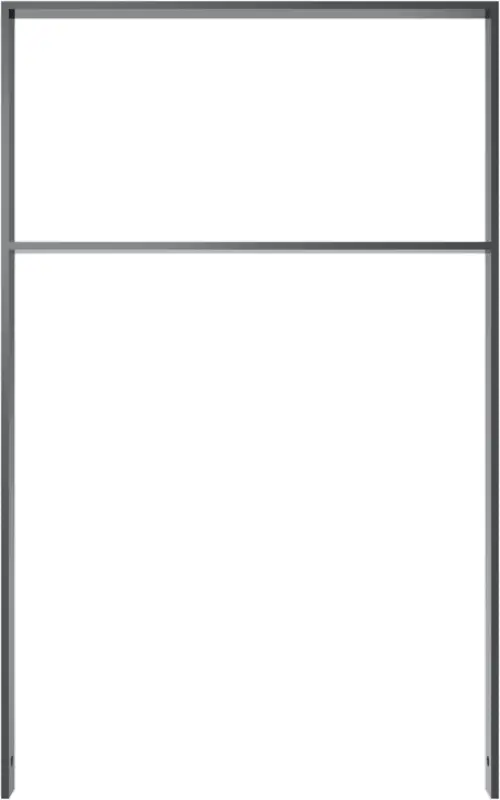 Zertifiziert Schake Anlehnbügel Flachstahl mit Querholm OE 50 x 12 mm schwarzbraun - 1000 x 1200 mm
