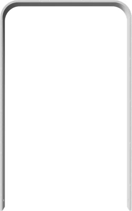 Schake Anlehnbügel Flachstahl gebogen OE 80 x 12 mm anthrazit - 750 x 1200 mm Sonderangebot