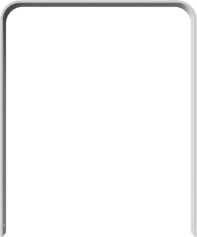 Schake Anlehnbügel Flachstahl gebogen OE 80 x 12 mm schwarzbraun - 1000 x 1200 mm Must-Have