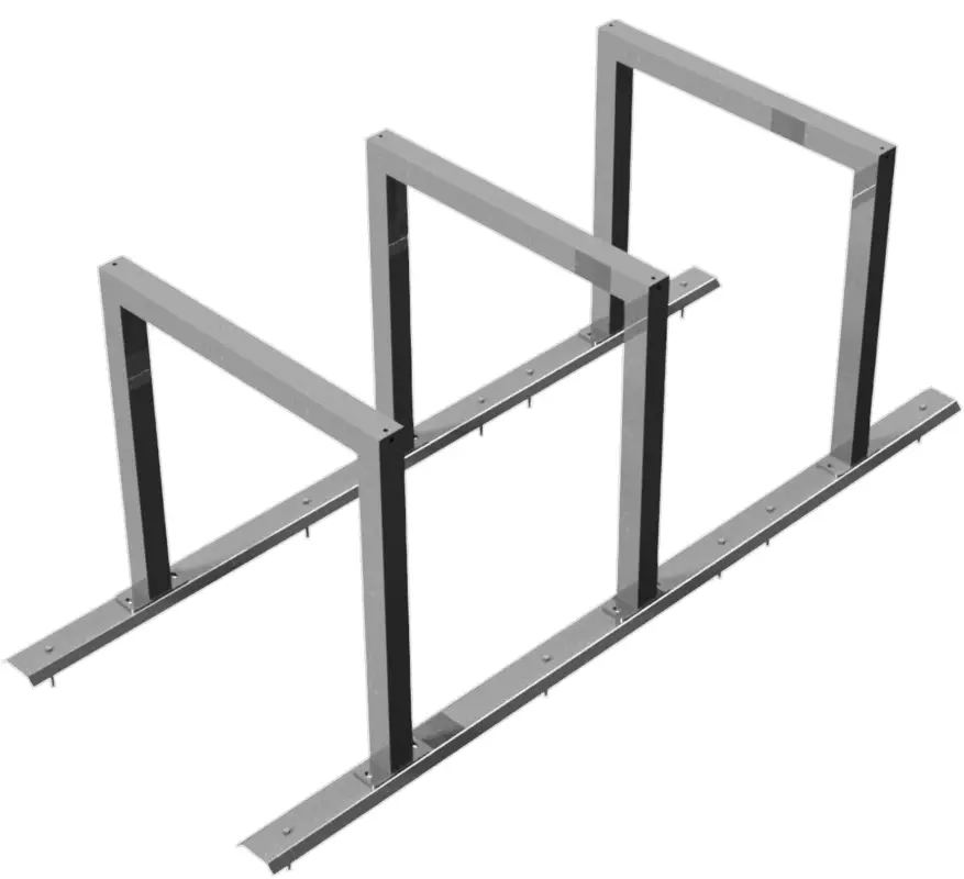 Schake Fahrradständer Anlehnbügel Stahl OD 60 x 60 mm - 3 Einstellplätze Neu