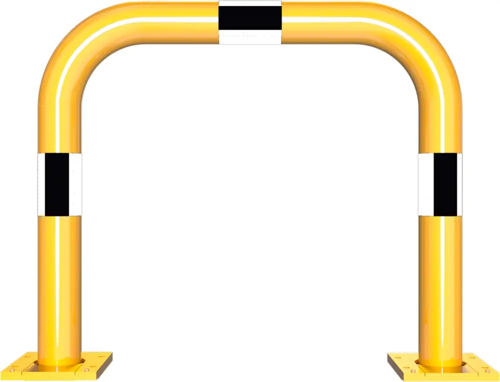 Schake Rammschutzbügel Stahl abnehmbar OD Ø 76 mm gelb schwarz - 750 x 650 mm Rabatt