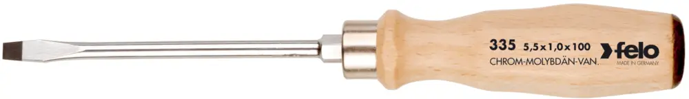 Felo Schraubendreher Holz 335 Schlitz SL 12,0 x 2,0 x 200 mm Saisonangebot