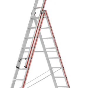 Ausverkauf Hymer Mehrzweckleiter Alu 3-teilig 3x10 Stufen-Sprossenkombination