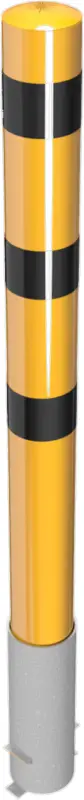 Versand Am Gleichen Tag Schake Stahlrohrpoller H Ø 152 mm gelb schwarz - 2,00 m