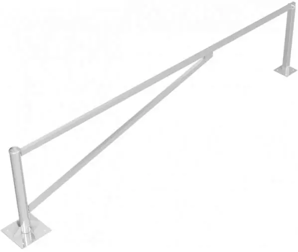 Schake Drehschranke mit 2 Auflagestützen - Schrankenbaum 60 x 40 mm ODV verzinkt - 4000 mm Begrenztes Angebot