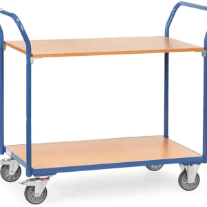 Fetra Tischwagen leicht mit zwei Holzplattformen 1000 x 600 mm Jetzt Bestellen