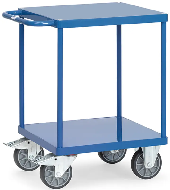 Billig Fetra Tischwagen schwer mit zwei Stahlplattformen 600 x 600 mm