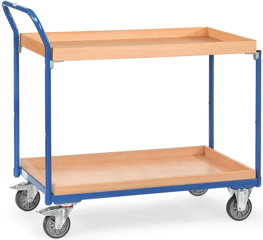 Fetra Tischwagen mit zwei Holzkästen 1000 x 600 mm Bestpreis