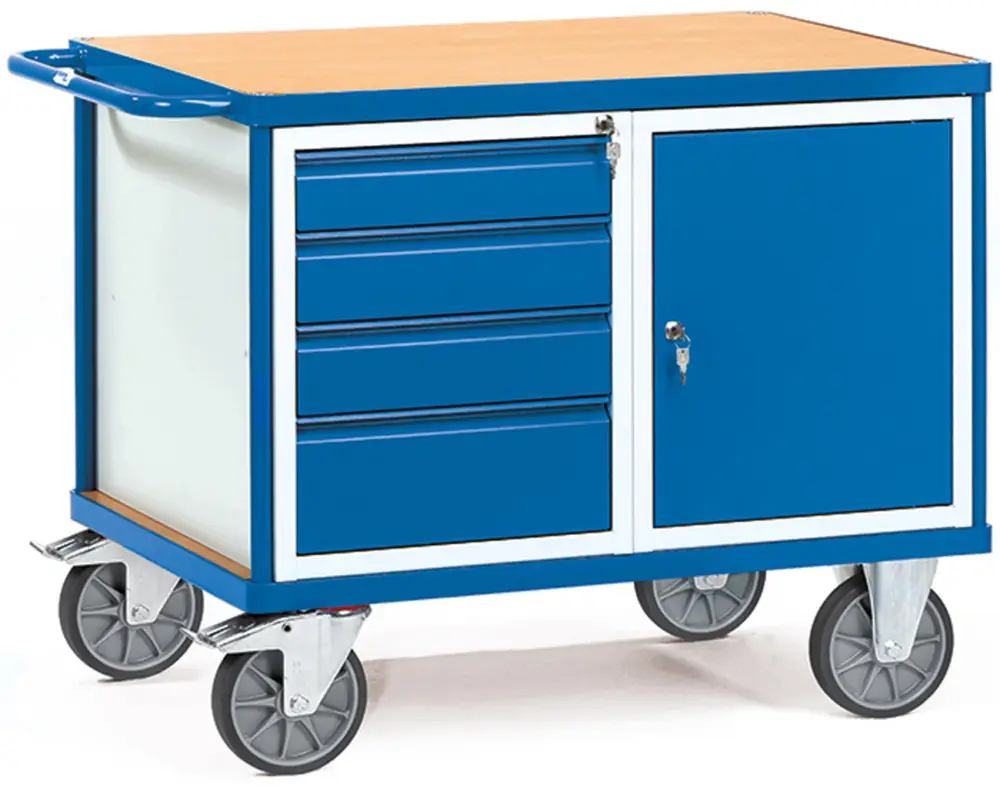 Neu Im Sortiment Fetra Werkstattwagen mit 4 Schubladen und einem Schrank