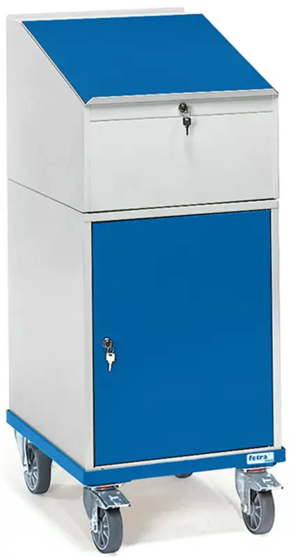 Fetra Rollpult Stahl mit Schrank Neue Ware