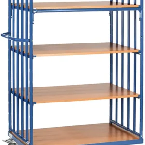 Fetra Doppelstirnwand-Etagenwagen VR mit vier Böden 1200 x 800 mm Knallerangebot