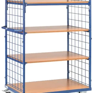 Fetra Doppelstirnwand-Etagenwagen DG mit vier Böden 1000 x 700 mm Online Kaufen