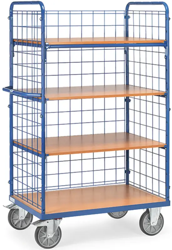 Top-Preis Fetra Dreiwand-Etagenwagen DG mit vier Böden 1000 x 700 mm