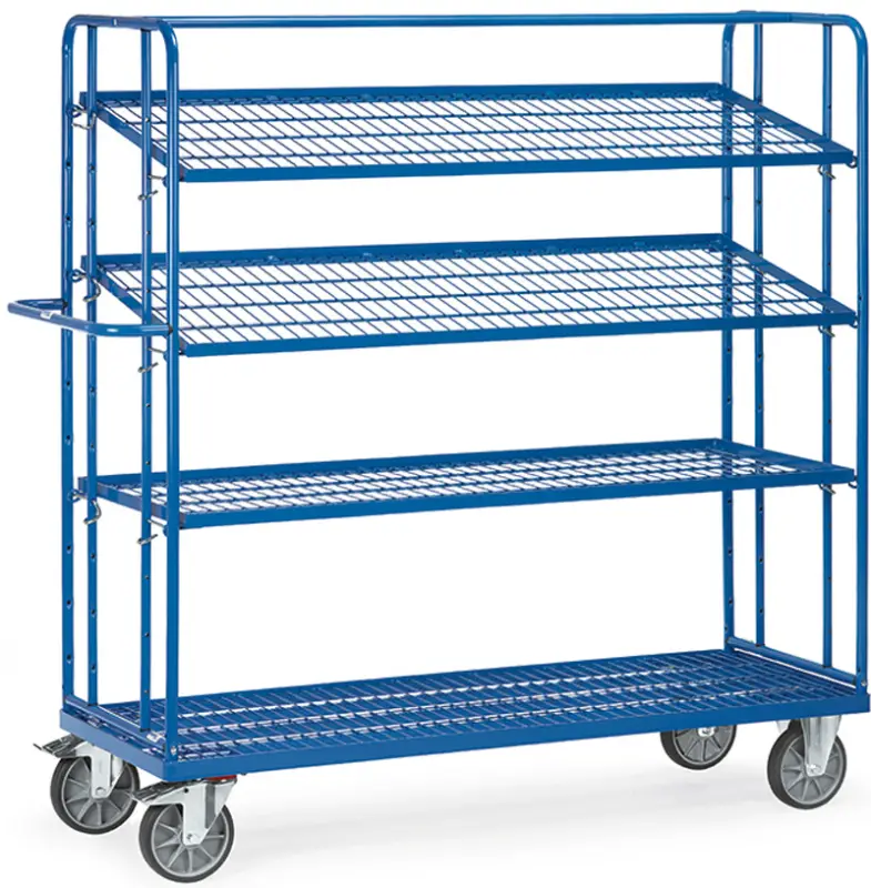 Nur Heute Fetra Etagenwagen mit vier verstellbaren Drahtgitterböden 1250 x 610 mm