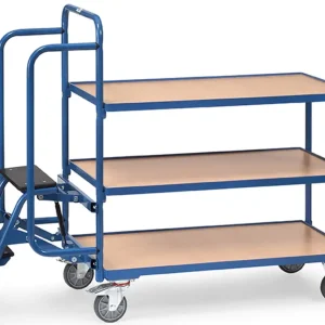 Fetra Kommissionierwagen mit drei Holzplattformen 850 x 500 x 1155 mm Online Kaufen
