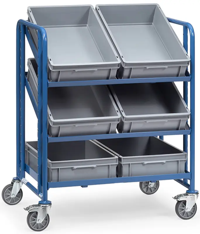 Fetra Eurokastenwagen mit sechs Kästen 820 x 610 mm Solange Der Vorrat Reicht