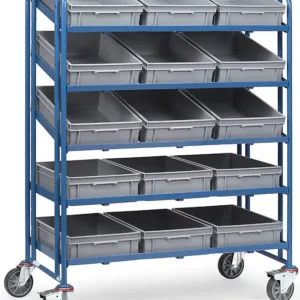 Fetra Eurokastenwagen mit fünfzehn gleichen Kästen 1240 x 610 mm Versand Am Gleichen Tag