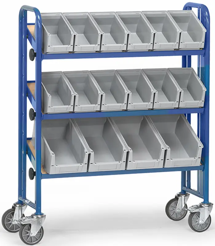Finale Aktion Fetra Montagewagen mit zwölf Kästen 900 x 315 mm