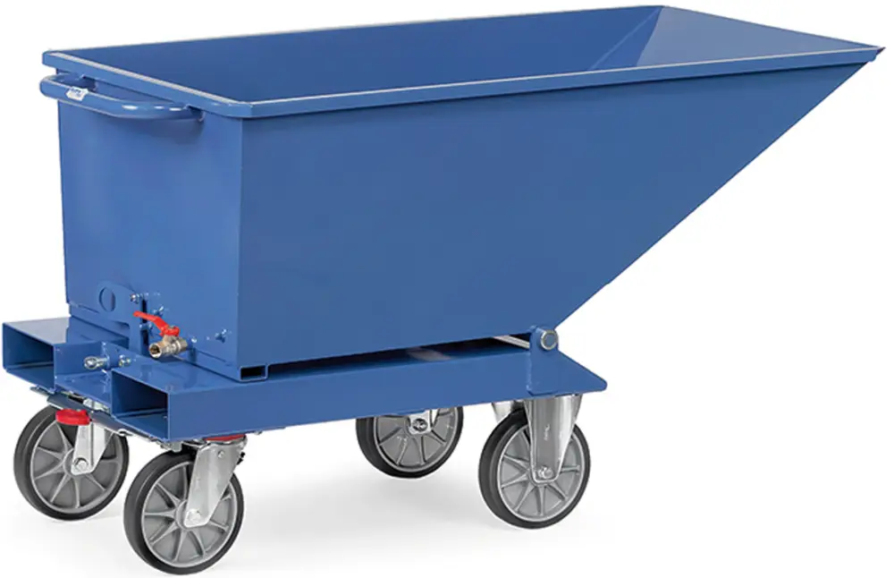 Super-Preis Fetra Muldenkipper blau mit Ablasshahn 4701A - 250 Liter