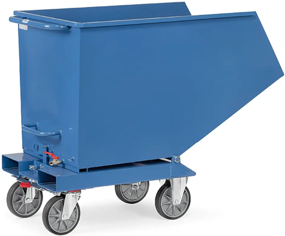 Billig Fetra Muldenkipper mit Ablasshahn blau 4703 - 600 Liter