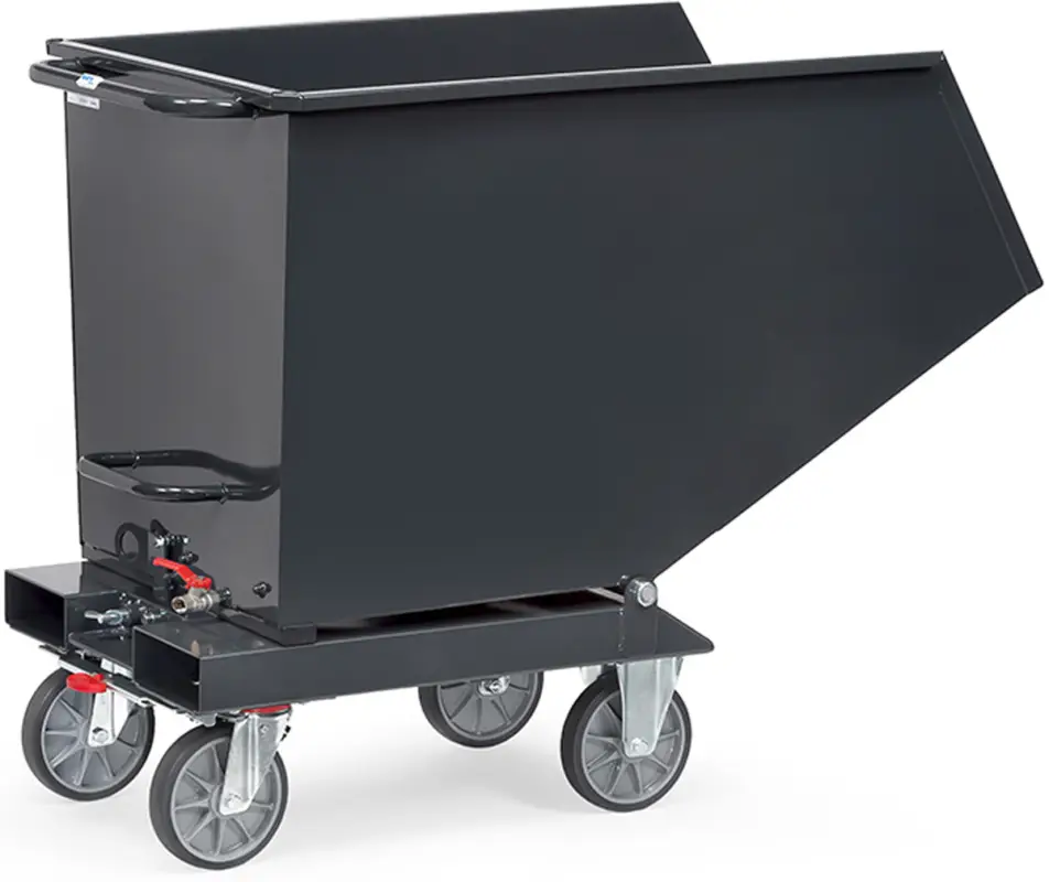Preisknaller Fetra Muldenkipper mit Ablasshahn anthrazit 4704-7016 - 800 Liter