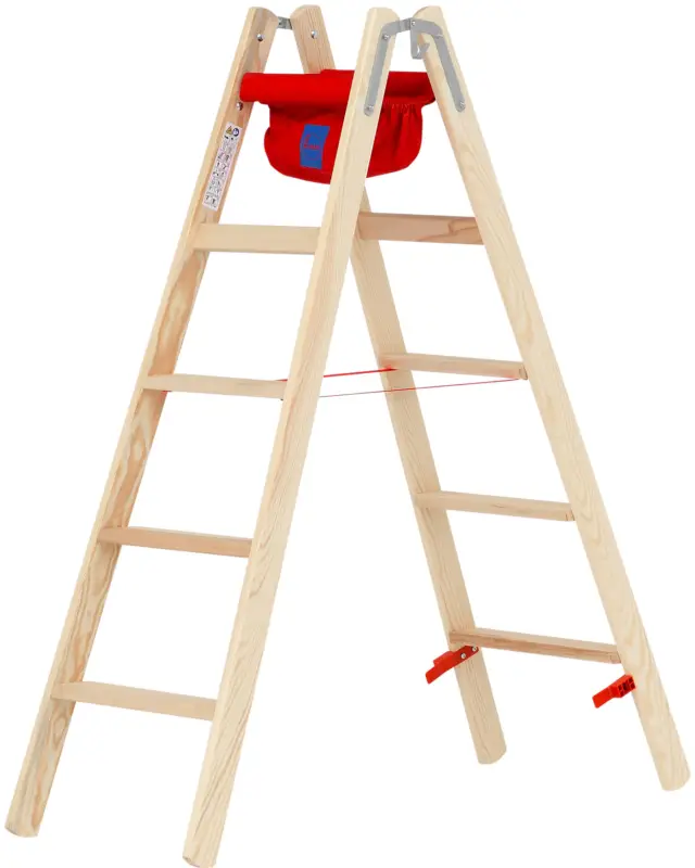 Hymer Stehleiter Holz 2x5 Stufen Heißes Angebot