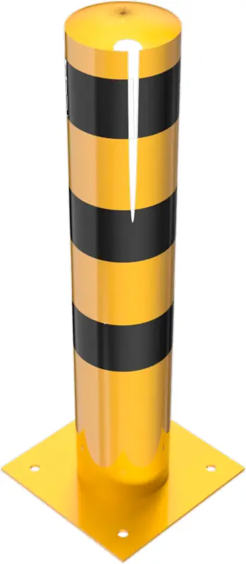 Markenware Schake Stahlrohrpoller OD Ø 193 mm gelb schwarz - 1,00 m