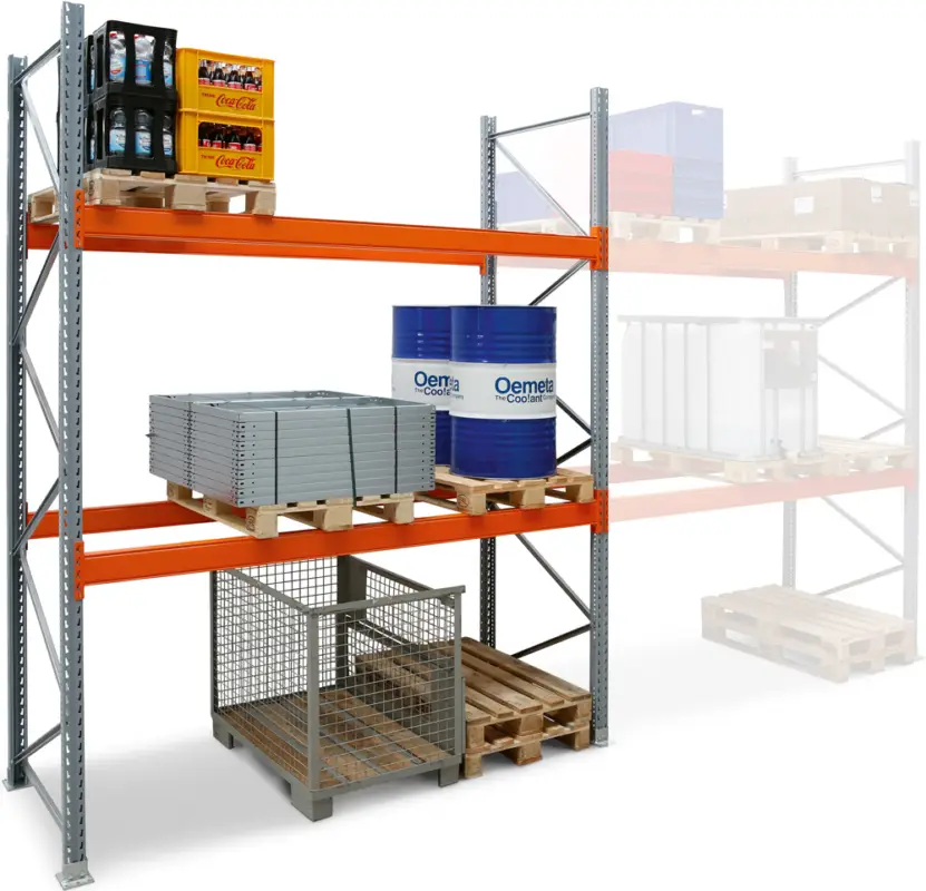 Regalwerk ARTUS Palettenregal AT85 Grundfeld 5500 x 2700 x 800 mm - 4 Ebenen Wochenendangebot