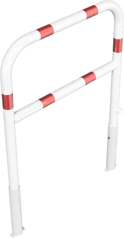 Jetzt Kaufen Schake Wegesperre Stahl mit Knieholm HD Ø 60 mm weiß rot - 1000 x 1400 mm