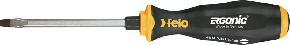 Felo Schraubendreher ERGONIC 450 Schlitz SL 5,5 x 1,0 x 100 mm Must-Have