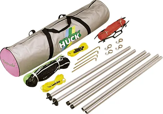 Mega-Angebot Huck Volleyball Set Kleinfeld - Netzmaß 6,00 x 1,00 m - Neongrün