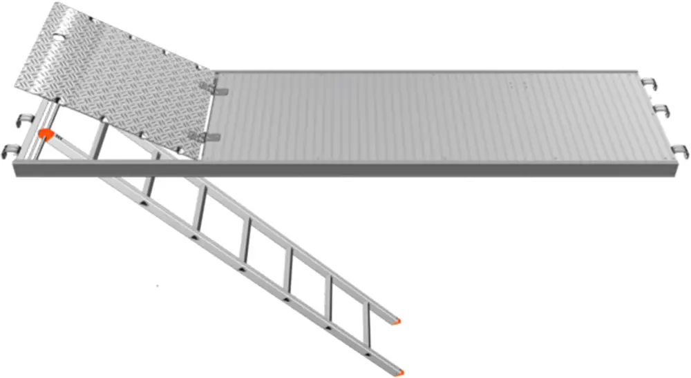 Layher O-Alu-Durchstieg 2,57 x 0,61 m mit integrierter Etagenleiter Preisknaller