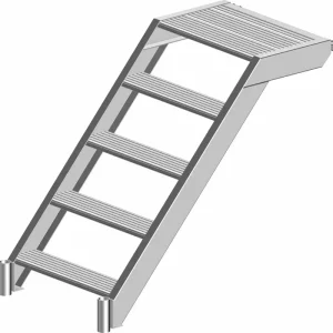 Begrenztes Angebot Layher Alu O-Anfangstreppe 0,64 m breit - 1,20 m hoch