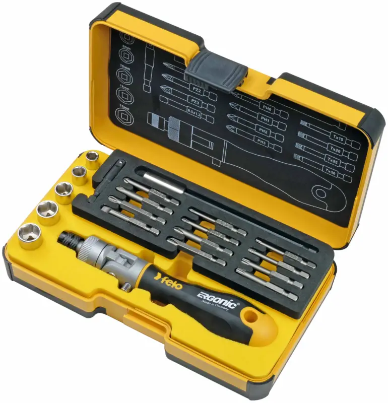 Felo Schraubendreher XL-Strongbox 20-teilig ERGONIC K 060 SL PZ PH T ND Echt