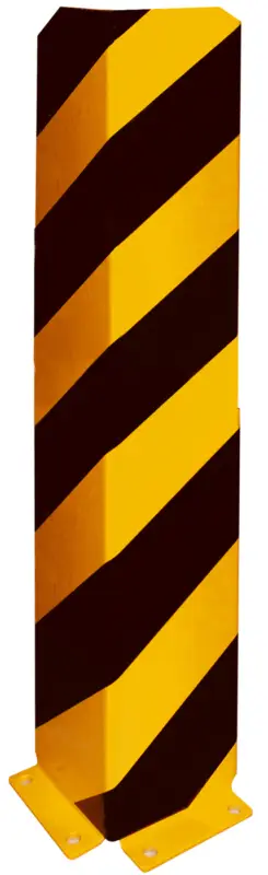 Schake Anfahrschutzwinkel Stahlblech 5 mm gelb schwarz - 800 mm Letzte Chance