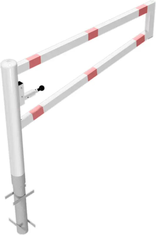 Schneller Versand Schake Drehschranke - Schrankenbaum 60 x 40 mm OEV weiß rot - 1500 mm