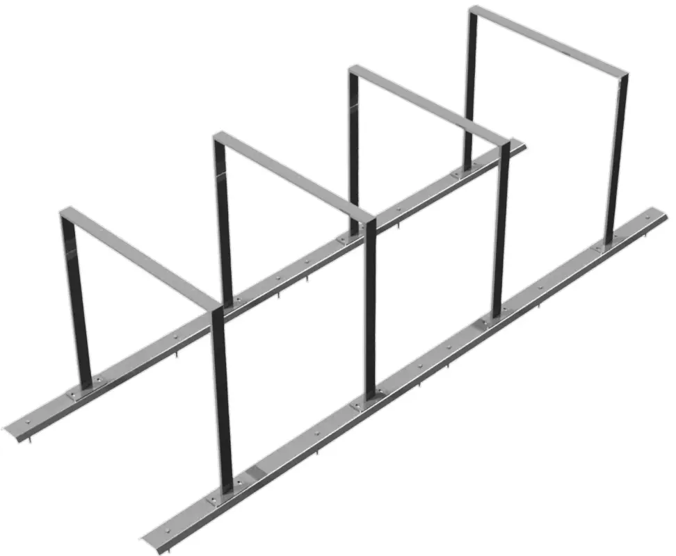 Schake Fahrradständer Anlehnbügel Flachstahl OD 50 x 12 mm - 4 Einstellplätze Preisknaller