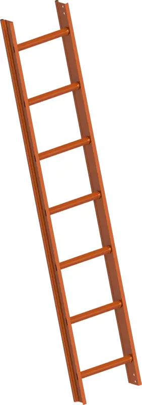Layher Dachleiter Alu Kupferbraun RAL 8004 - hawego Set 7+15 Sprossen - 6,16 m Sonderaktion