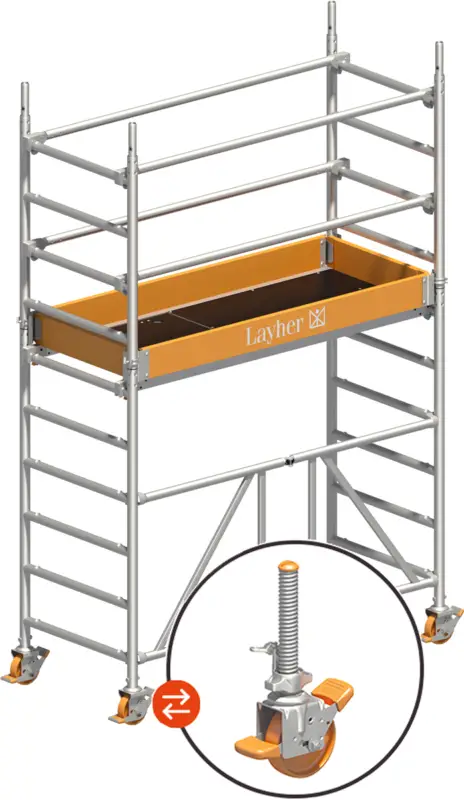 Neue Ware Rollgerüst Layher Zifa P2 hawego 1406310 - Arbeitshöhe 3,66m